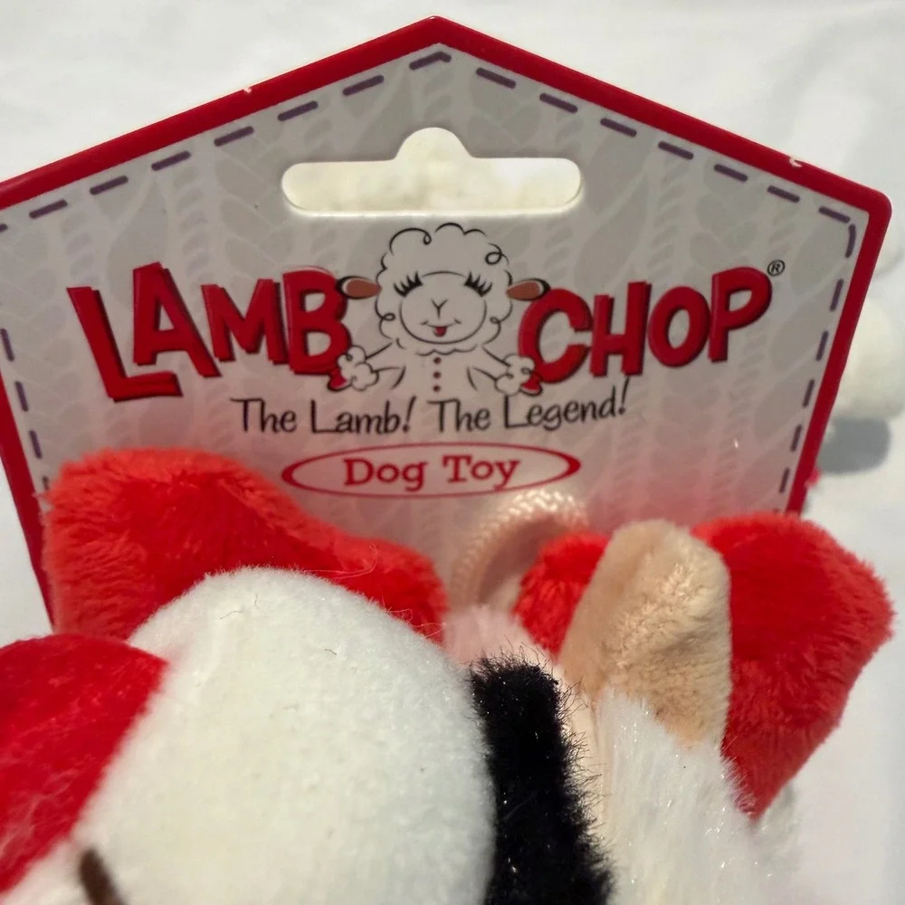 Multipet Lamb Chop Plush Squeaky‎ Dog Toy XS Small Stuffed 6 Inch